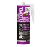 Silicone Flexível Unipega Base D&#39;água Branco 400g