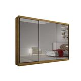 Guarda Roupa Casal 3 Portas De Correr E 6 Gavetas C Espelho Alfeu Plus Cumaru Novo Horizonte