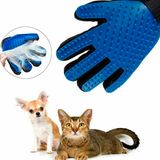 Luva Escova para Tirar Pelos de Cães e Gatos Azul e Preto Carrefour
