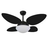 Ventilador De Teto Volare Nero Vd42 Pétalo 4 Pás Preto 110v