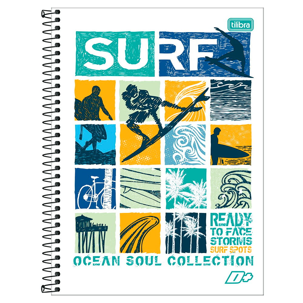 Caderno Capa Dura D+ 16 Matérias 320 Folhas Tilibra