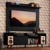 Rack Madesa Cancun com Pés e Painel para Tv Até 65 '''
