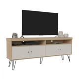 Rack Liberty Carvalho/Off White para TV até 60' Artely