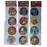 Kit Mini Cartão De Natal Presente Estampas Variadas 24 Unid