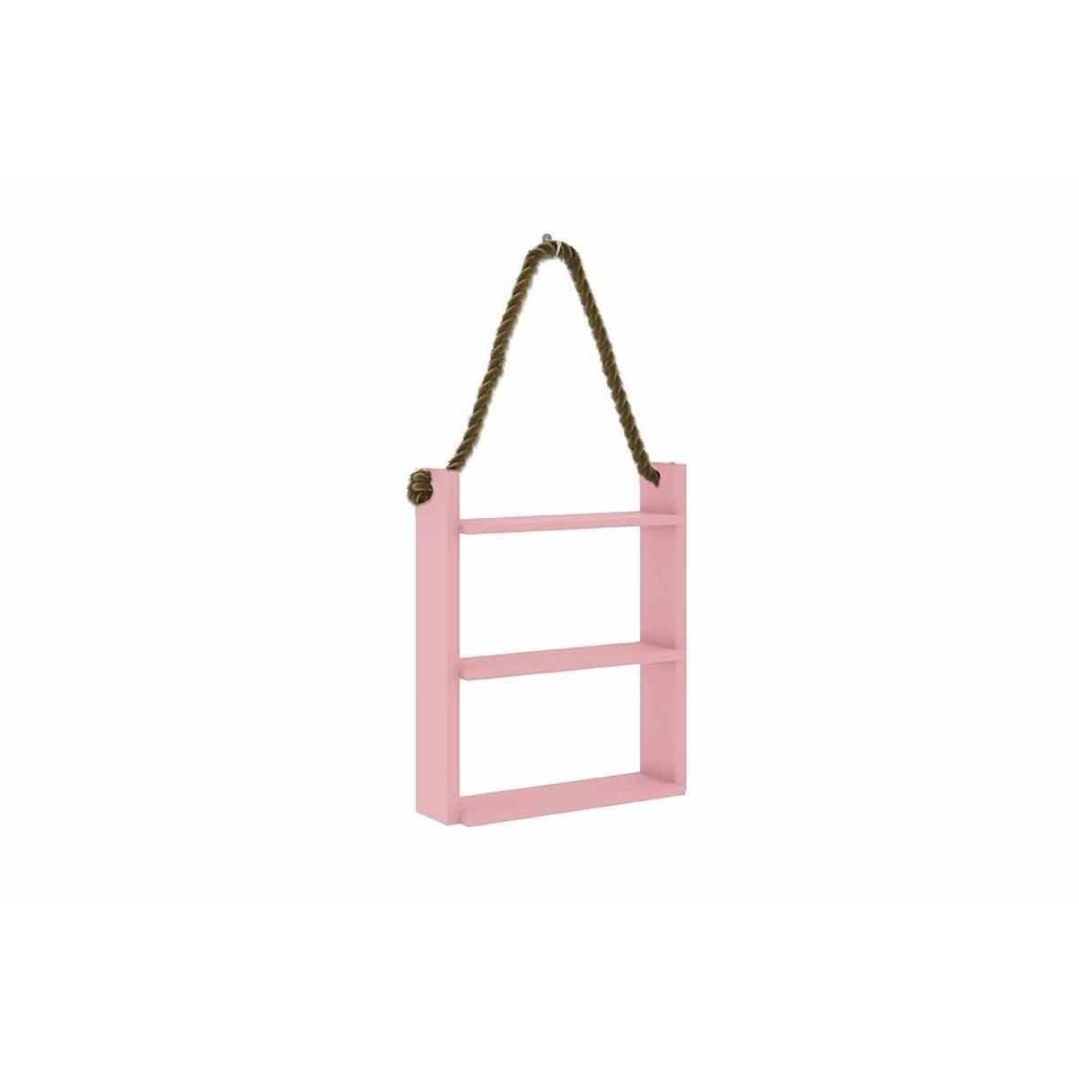 Prateleira Decorativa Quarto Bebe Am 3119 Rosa Movelbento