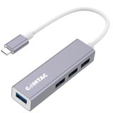 Hub Usb-c 3.1 4 Portas Comtac Superspeed Prata