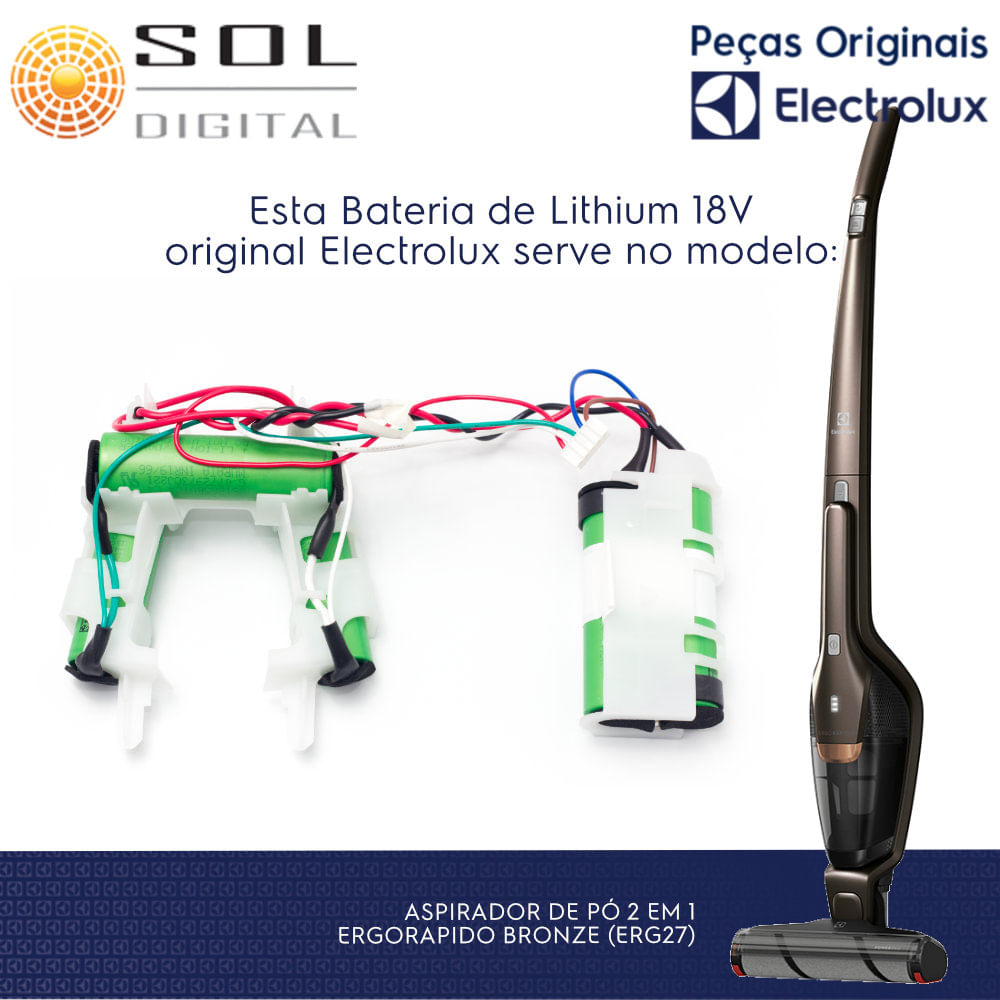 Conjunto Bateria Aspirador Electrolux Ergorapido Erg27 - Carrefour