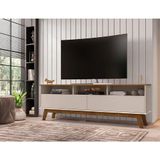 Rack Retrô Elegant para TV até 65 Polegadas Cinamomo/Off-White/Cinamomo Móveis Bechara