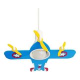 Lustre Pendente Avião Nave Infantil Quarto Menino Bebê