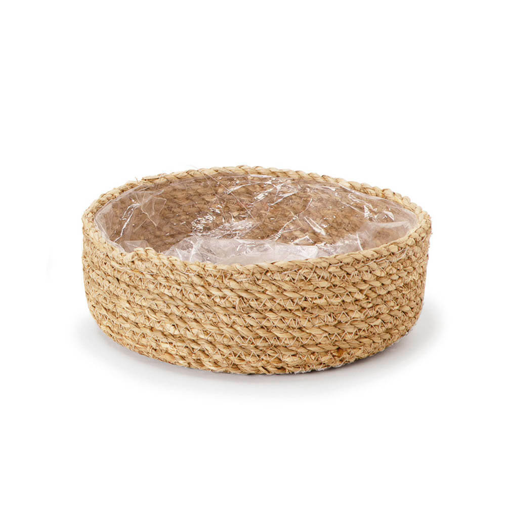 Cachepot Em Fibra Natural - 24.50x15.50cm