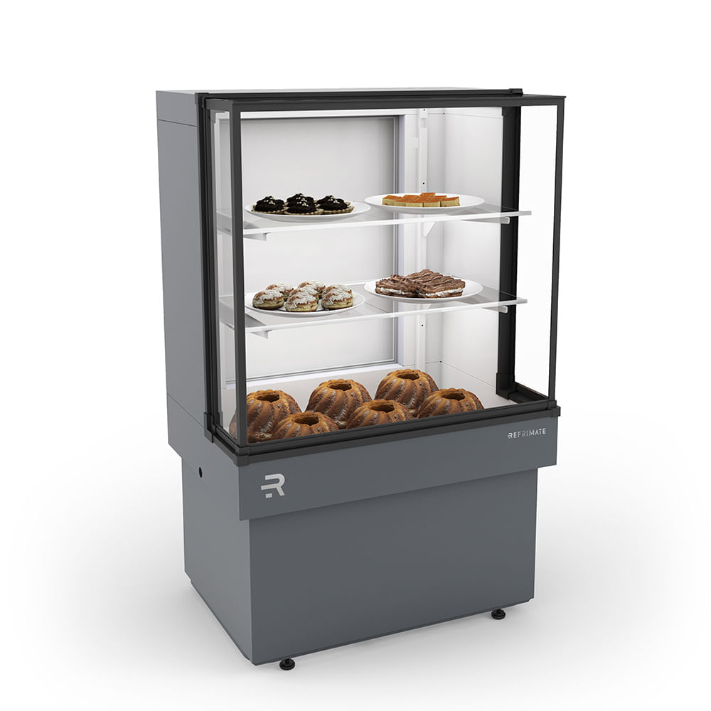 Vitrine Seca Confeitaria Vanguard Plus  Cvps-750 Refrimate Cinza Refrimate