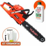 Moto Serra Profissional Vulcan Trent Vsl450 2 Tempos Á Combustão 45cc 2,30hp Com Sabre De 16 Polegadas Ideal Para Carpintaria + Óleo Castrol Stihl