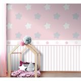 Papel De Parede Lullaby Listrado Rosa 2312 - Rolo: 10m X 0,53m