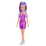 Barbie Fashionista Vestido Com Tule Roxo - Mattel