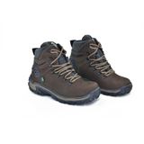 Bota Adventure Couro Masculina Cano Alto Conforto Trilha Marrom 42