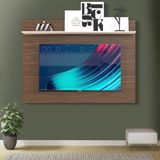 Painel Para Tv Quarto Tv Até 43 Polegadas Nogueira Real Off White Beth Shop Jm