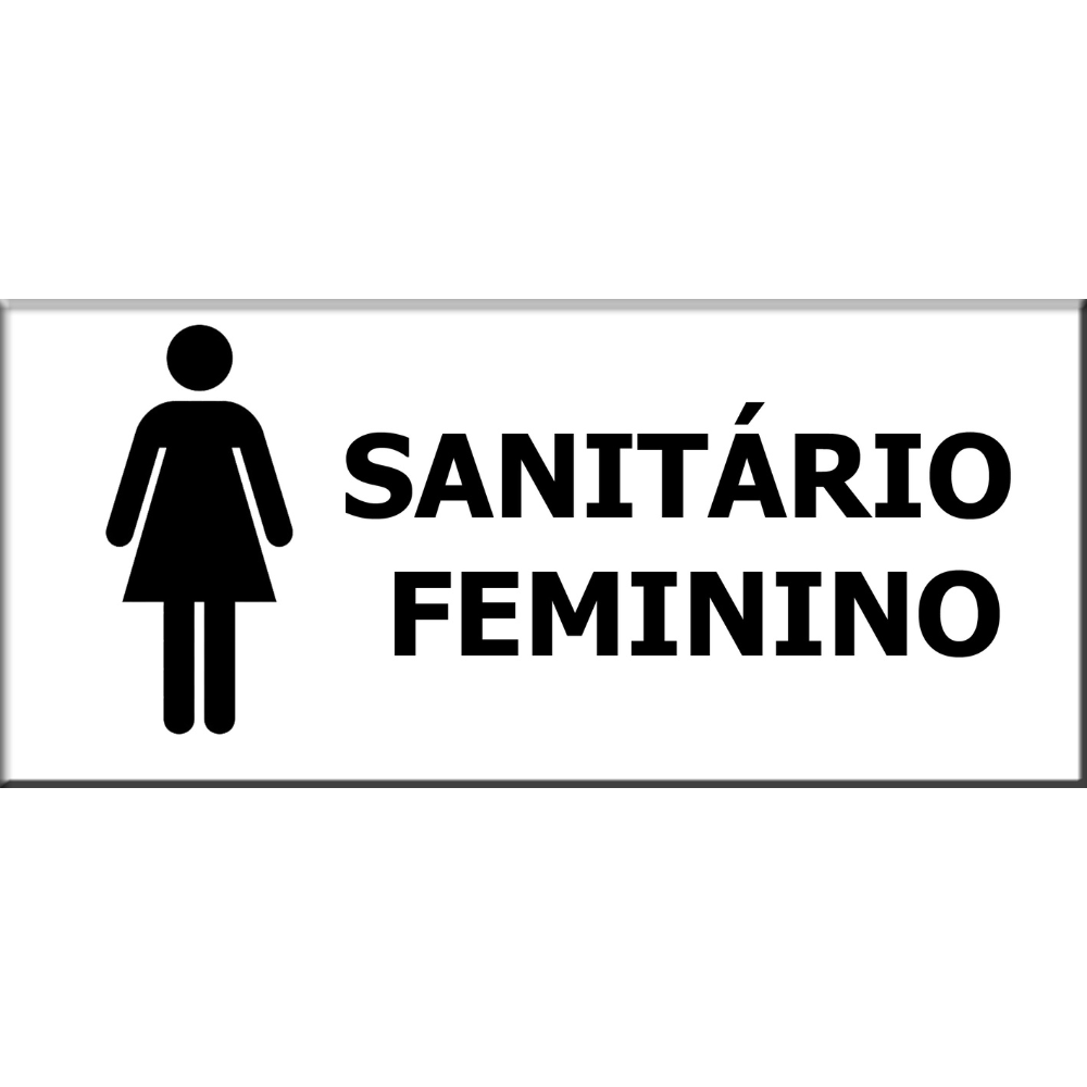 Placa 20x9 Sanitário Feminino Adesivado Carrefour 