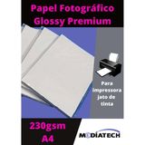 Papel Foto A4 Glossy 230g 100% A Prova D&#39;água 100fls