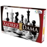 Jogo De Xadrez E Damas Perfeito Para Você Que Gosta De Jogos Estratégicos De Tabuleiro, Pais & Filhos, +7 Anos - 39407