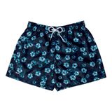 Short Masculino Mash Curto Estampado Flowers Azul Marinho M