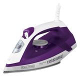 Ferro de Passar a Vapor Cerâmica Gliss BlackeDecker FX2500 -BR Branco com Roxo