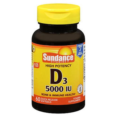 Sundance Vitamins Vitamina D3 Softgels De Alta Potência 60 Comprimidos ...