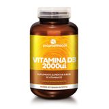 Vitamina D3 2000 Ui 60 Capsulas Osso Dentes Fortalecimento