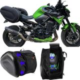 Alforjes Para Motos Bolsa Lateral 58l De Moto Super Grande Universal Cabe 2 Capacetes