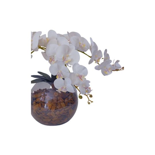 Arranjo Flores 8 Orquídeas Artificial 3d Branca Vaso Grande - Carrefour