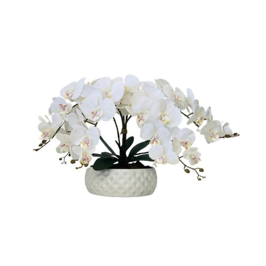 Arranjo Flores 6 Orquídeas Artificial 3d Real E Vaso - Laura - Carrefour