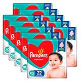 Kit 10 Fraldas Pampers Supersec Pacotão Xg - 220 Tiras