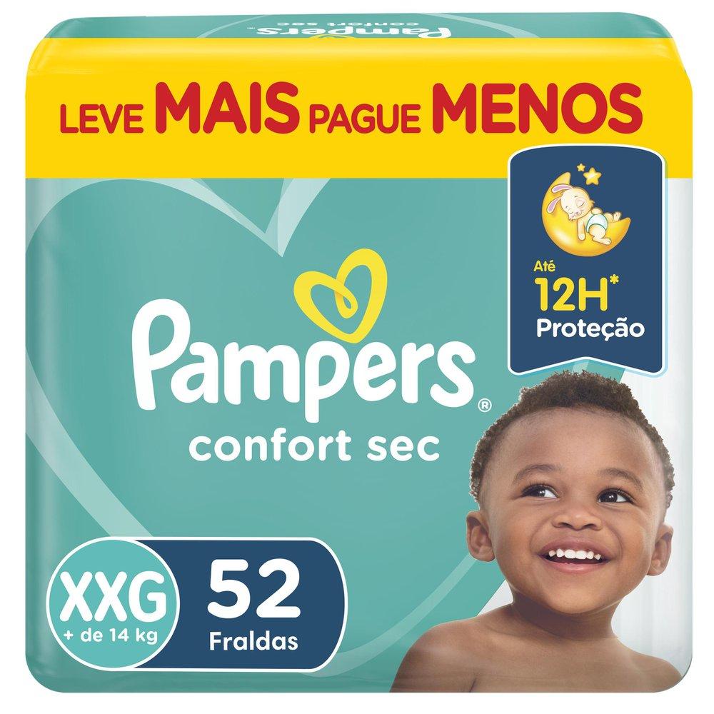 Fralda Pampers Confort Sec Xxg 52 Un