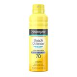 Neutrogena Beach Defense Spray Protetor Solar com Amplo Espectro SPF 70, absorção rápida, protetor solar para corpo em spray, névoa, óleo resistente