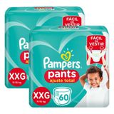 Kit 120 Fralda Pampers Pants Ajuste Total Top Tamanho Xxg