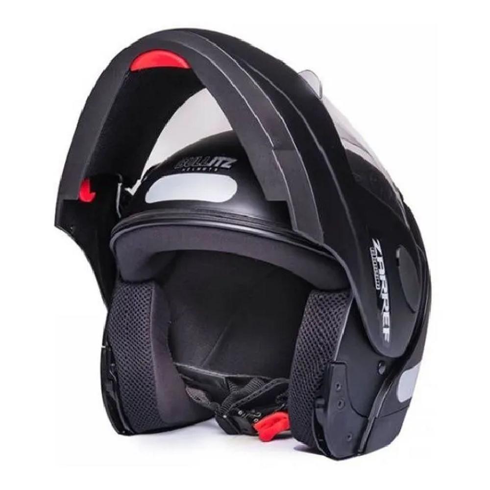 Capacete Taurus Zarref V4 Escamoteável Retrátil Robocop - Preto Fosco - 58