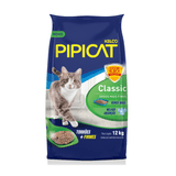 Areia Higiênica Sanitária Para Gatos Classic Pipicat 12kg Pipicat