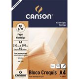 Bloco Croquis Manteiga A4 40g Com 50 Folhas - Canson