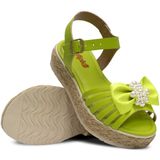 Sandalia Flatform Infantil N 28 Ao 36 Feminina Menina 16.06 Cor:verde,tamanho:28