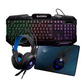 Kit Gamer 4 Em 1- Led Rgb-teclado Com Mouse,mousepad E Headset Hoopson