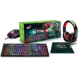 Kit Gamer Teclado Mouse Headset Mousepad Striker Elg Cgsr41