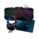 Kit Gamer 4×1- Led Rgb – Teclado Com Mouse/mousepad/headset Tpc-068k – Hoopson