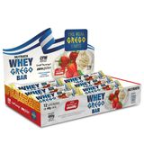 Barra De Proteina Whey Grego Bar De Morango Nutrata 40g 12un