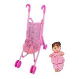 Carrinho De Boneca Dobrável Menina Brinquedo Infantil