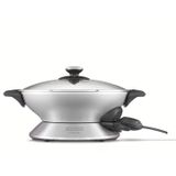 Panela Elétrica Tramontina By Breville Wok Chef Em Alumínio Fundido Com Tampa De Vidro 6 L 127 V 110v / 127v