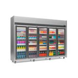 Refrigerador Vertical Auto Serviço 1960 Litros Aço Tipo Inox Com Led  Fros Free  Geas- 5 Portas Ti  Gelopar 220v Gelopar