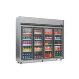 Refrigerador Vertical Auto Serviço 1580 Litros Aço Tipo Inox Com Led  Fros Free  Geas- 4 Portas Ti Gelopar 220v Gelopar