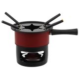 Aparelho Para Fondue Antiaderente Aspen Vermelho Kit 8 Peças