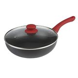 Panela Wok Linha Aroma 24cm Tampa Antiaderente Mor - Preta