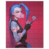 Quebra-Cabeça Personalizado 90 Peças - 30 cm x 20 cm Jinx League of Legends Lol (BDX2)