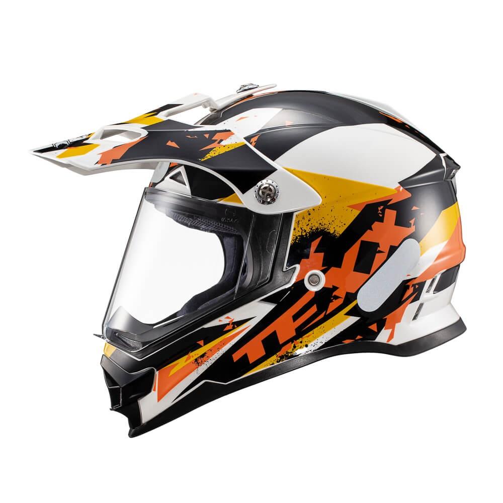 Capacete Fechado Carcará Grow Moto Motocross Off-road Texx - 62 - Laranja